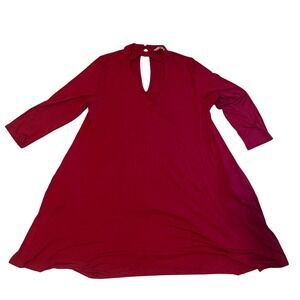 My Amelia James Burgundy‎ Keyhole Neck A-Line Dress L
